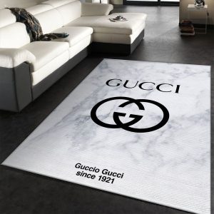 Guccio Gucci Since 1921 White Color Luxury Brand Carpet Rug Limited Edition Guccio Gucci Since 1921 White Color Luxury Brand Carpet Rug Limited Edition
