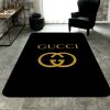 HOT Gucci Black Mix Logo For Living Room Bedroom Luxury Brand Carpet Rug Limited Edition