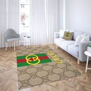 HOT Gucci Brown Mix Red Green Luxury Brand Carpet Rug Limited Edition HOT Gucci Brown Mix Red Green Luxury Brand Carpet Rug Limited Edition