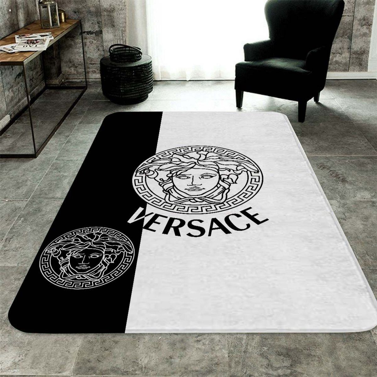 HOT Versace Black White Luxury Brand Carpet Rug Limited Edition