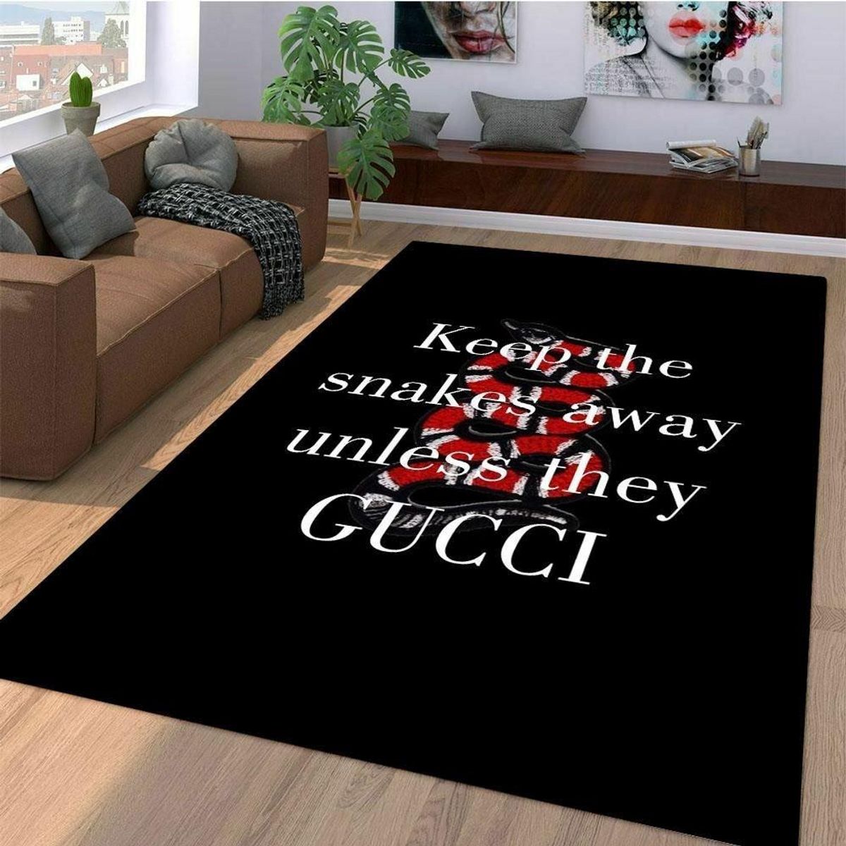 Keep The Snakes Away Unless They Gucci Luxury Brand Carpet Rug Limited Edition Luxury Store