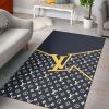 Louis Vuitton Grey Mix Gold Luxury Brand Carpet Rug Limited Edition