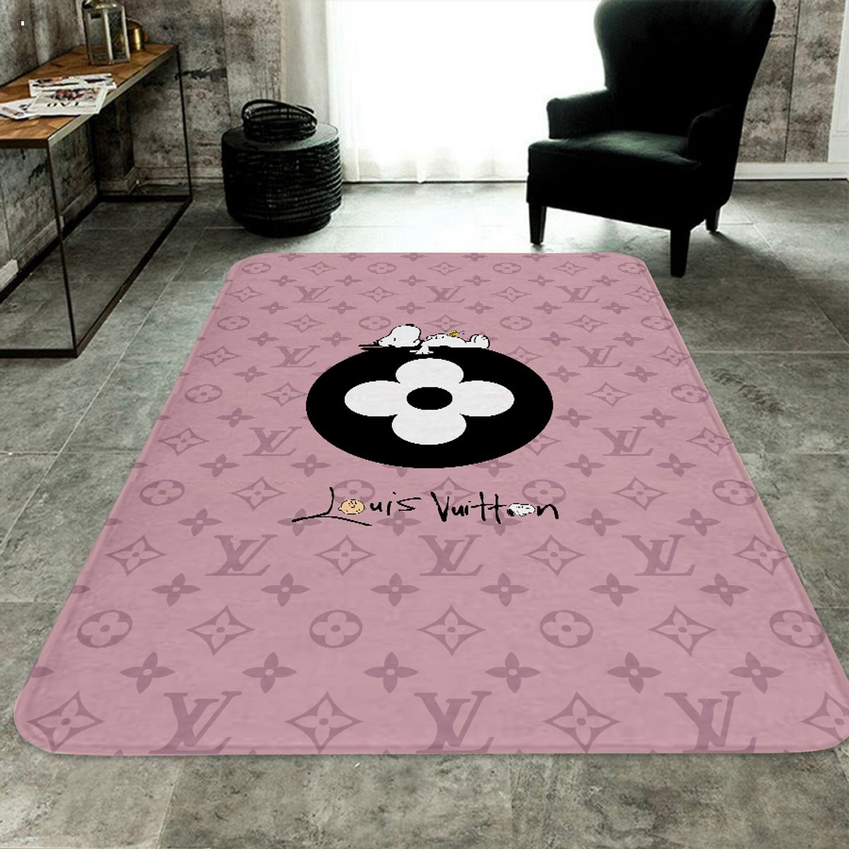 Louis Vuitton Snoopy Luxury Brand Carpet Rug Limited Edition