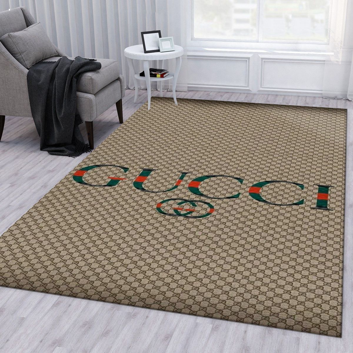 NEW Gucci Full Printing Pattern Luxury Brand Carpet Rug Limited Edition
