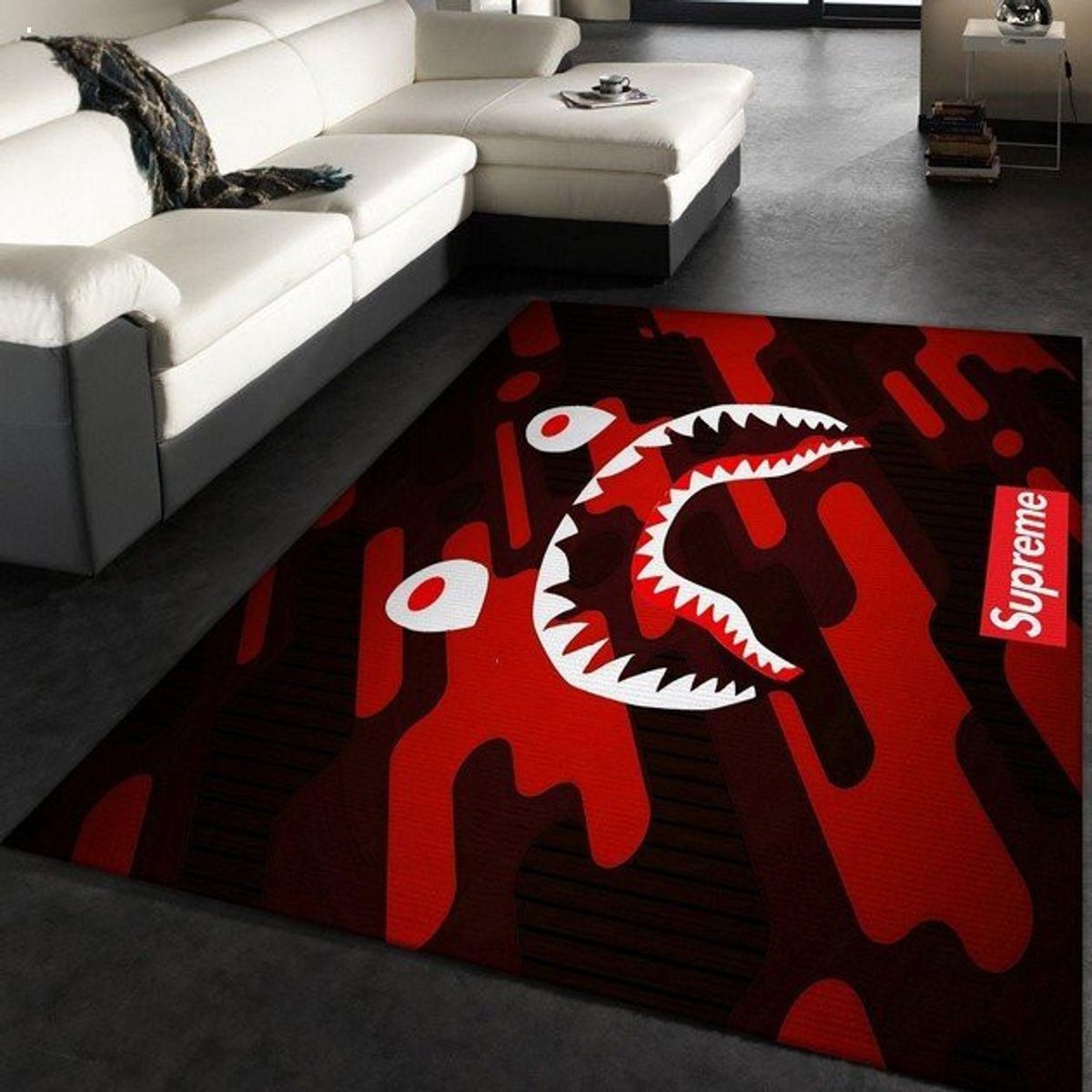 Supreme Red Color Luxury Brand Carpet Rug Limited Edition