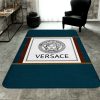 Versace Blue Luxury Brand Carpet Rug Limited Edition