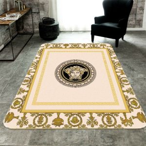 Louis Vuitton Grey Mix Gold Luxury Brand Carpet Rug Limited Edition