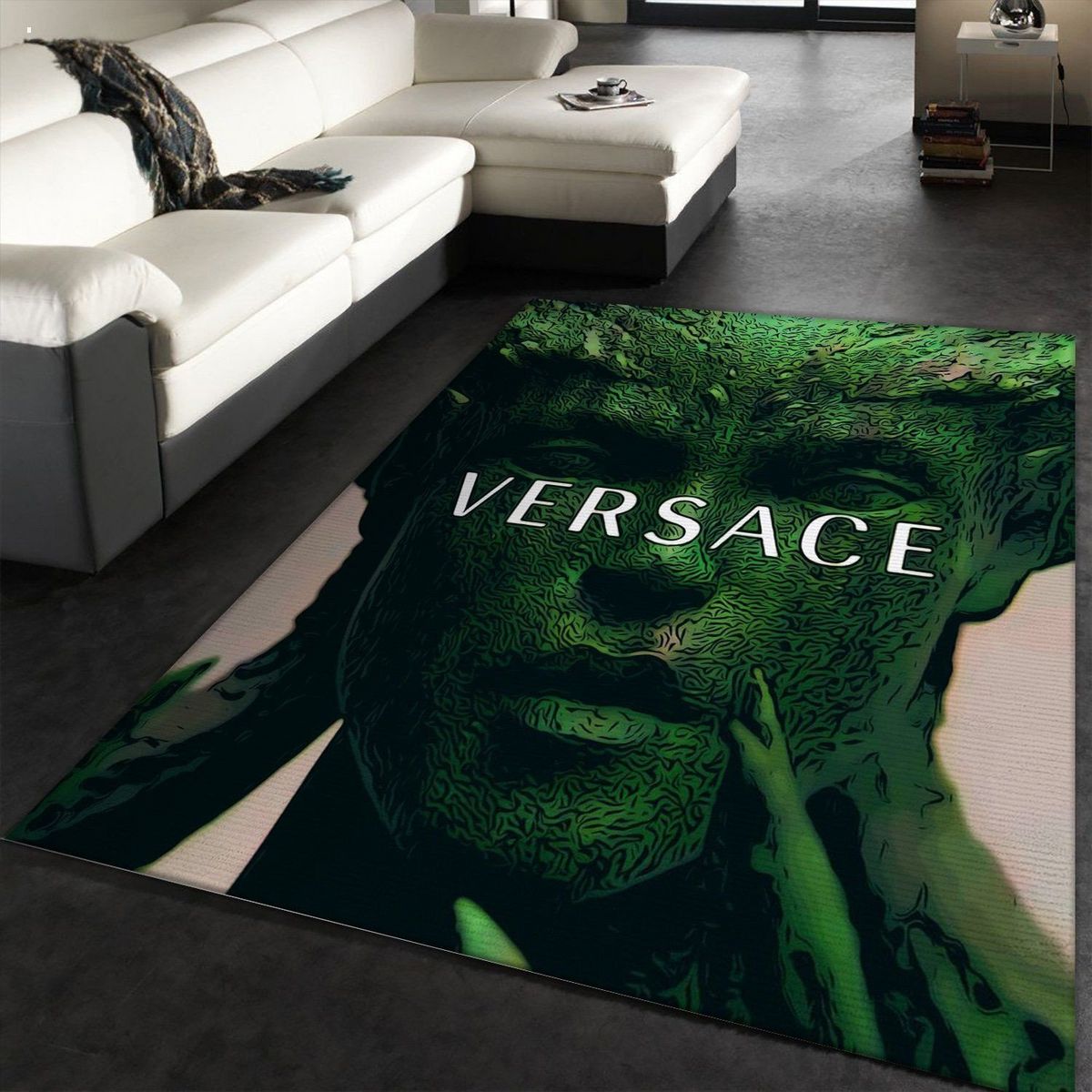 Versace Green 3D Printing Luxury Brand Carpet Rug Limited Edition