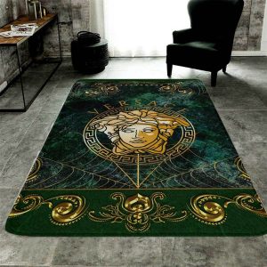 Versace Vintage Green Color Luxury Brand Carpet Rug Limited Edition