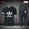 Adidas Black Mix Red Logo T-Shirt And Pants Luxury Brand Limited Edition
