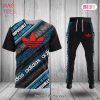 Adidas Black Mix Red T-Shirt And Pants Luxury Brand Limited Edition Adidas Black Mix Red T-Shirt And Pants Luxury Brand Limited Edition