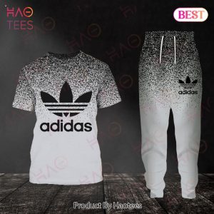 Adidas Black Ombre Color T-Shirt And Pants Luxury Brand Limited Edition