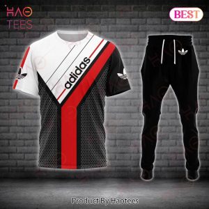 Adidas Red White Black T-Shirt And Pants Luxury Brand Limited Edition