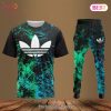 Adidas White Black Grey T-Shirt And Pants Luxury Brand Limited Edition