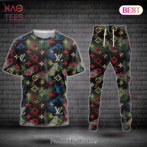 Louis Vuiton Full Color Luxury Brand T-Shirt And Pants Limited Edition