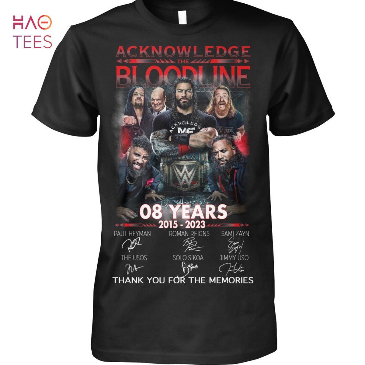 Acknowledge Bloodline 08 Year 2015-2023 Thank You For The Memories Shirt