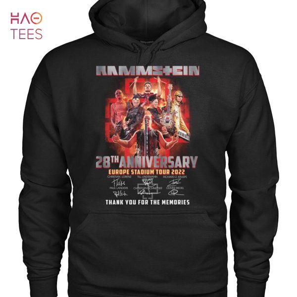 Rammstein 28 Anniversary Europe Stadium Tour 2022 Thank You For The Memories Shirt