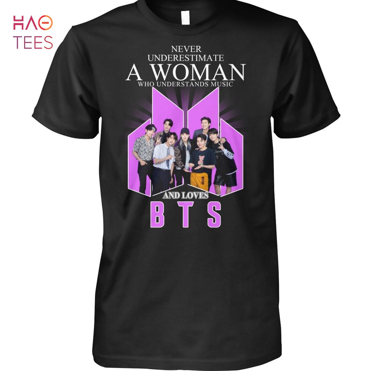 Never Underestimate A Woman Who Understands Music And Loves BTS Shirt