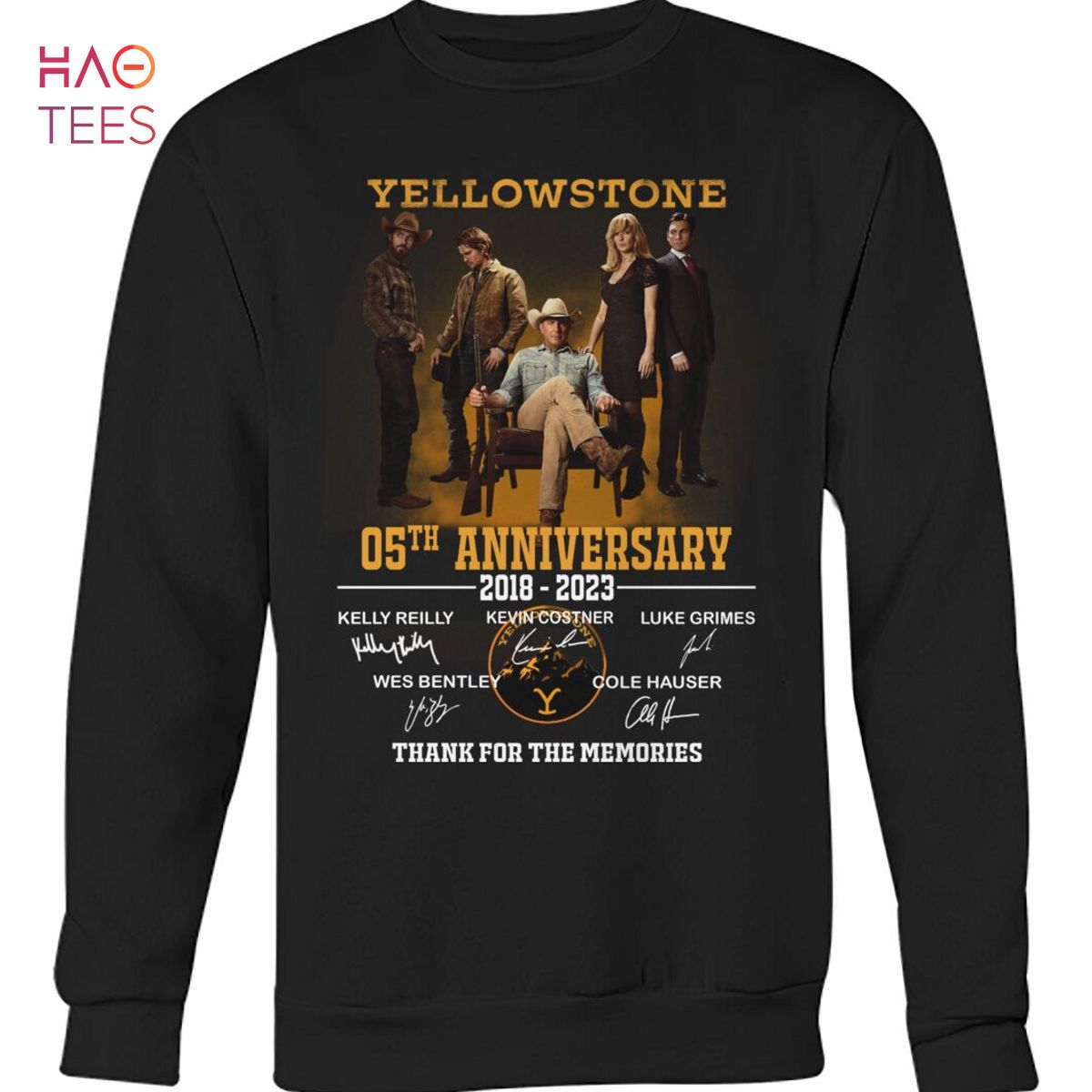 Yellowstone 05 Anniversary 2018-2023 Thank For The Memories Shirt Yellowstone 05 Anniversary 2018-2023 Thank For The Memories Shirt