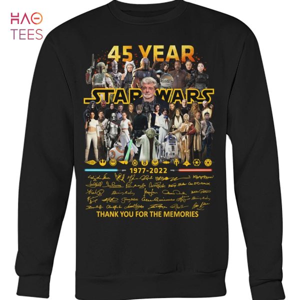45 Year Star Wars 1977-2022 Thank You For The Memories Shirt