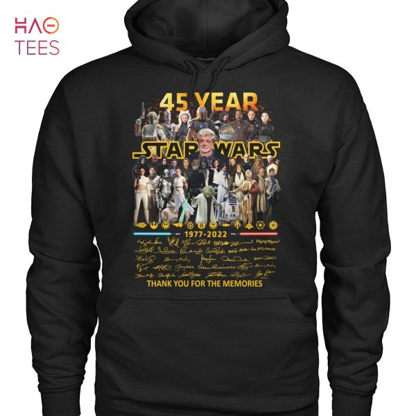 45 Year Star Wars 1977-2022 Thank You For The Memories Shirt