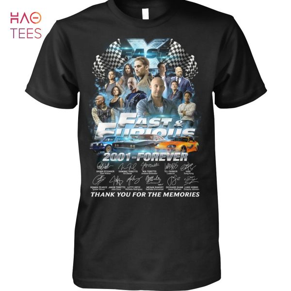 Fast And Furious 2001 Forever Thank You For The Memories Shirt