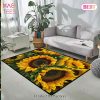 Abstract Sunflower Area Rugs Carpet Mat Kitchen Rugs Floor Decor