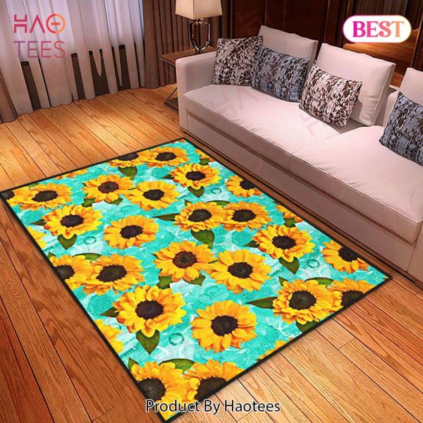 Bright Sunflower Area Rugs Carpet Mat Kitchen Rugs Floor Decor