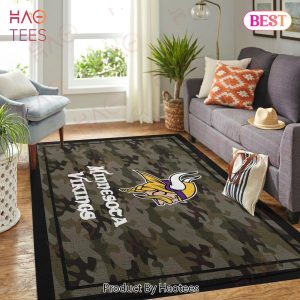 Camo Camouflage Minnesota Vikings Nfl Limited Edition  Area Rugs Carpet Mat Kitchen Rugs Floor Decor