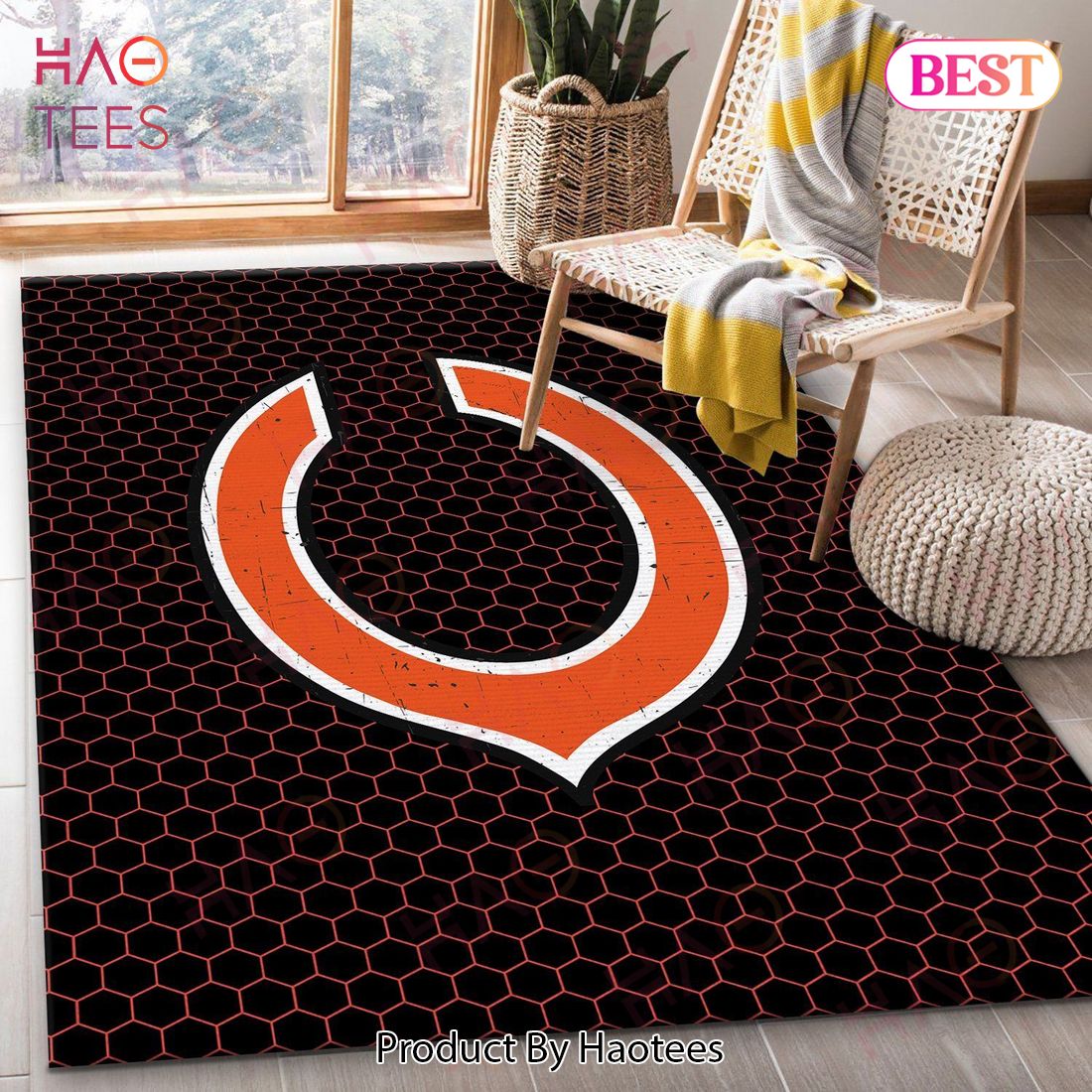 Chicago Bears NFL Area Rugs Carpet Mat Kitchen Rugs Floor Decor