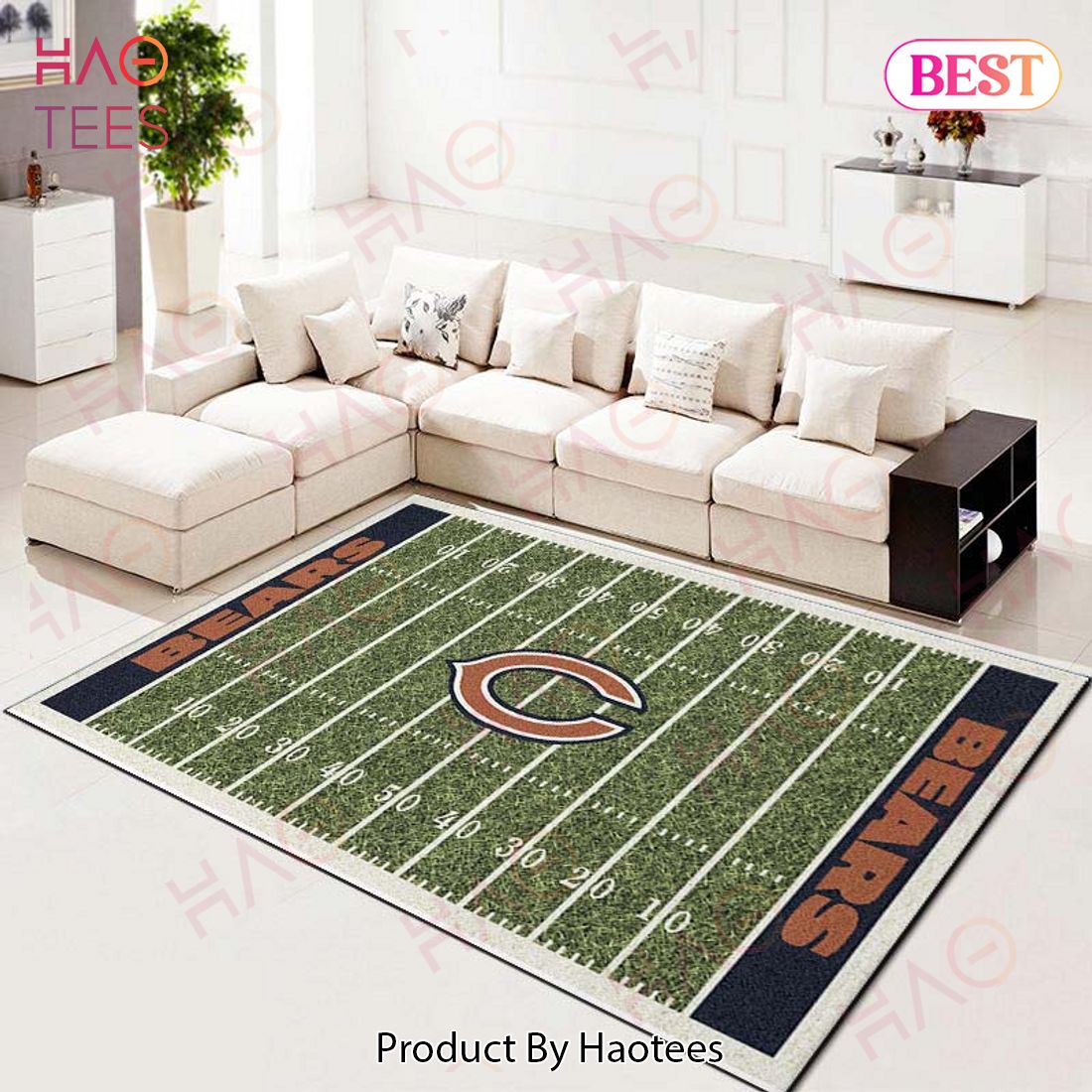 Chicago Bears Nfl Football  Team Field Living Room Carpet Kitchen Area Rugs