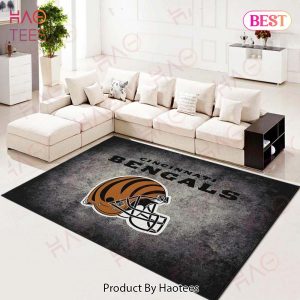 Cincinnati Bengals Nfl Football Team Distressed Living Room Carpet Kitchen Area Rugs