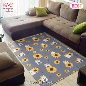 Cute Hamster Sunflower Pattern Bold Patterns Tasteful Area Rugs Carpet Mat Kitchen Rugs Floor Decor