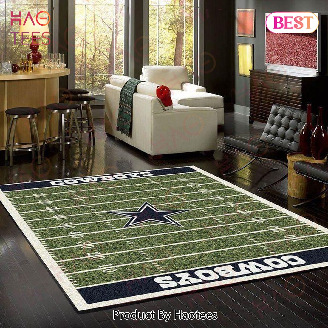 Dallas Cowboys Home Field Area Rug Nfl Football Team Logo Carpet Living Room Rugs Rug Regtangle Carpet Floor Decor Home Decor