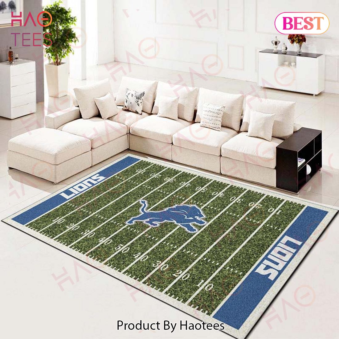 Detroit Lions Nfl Football Team Field Living Room Carpet Kitchen Area Rugs