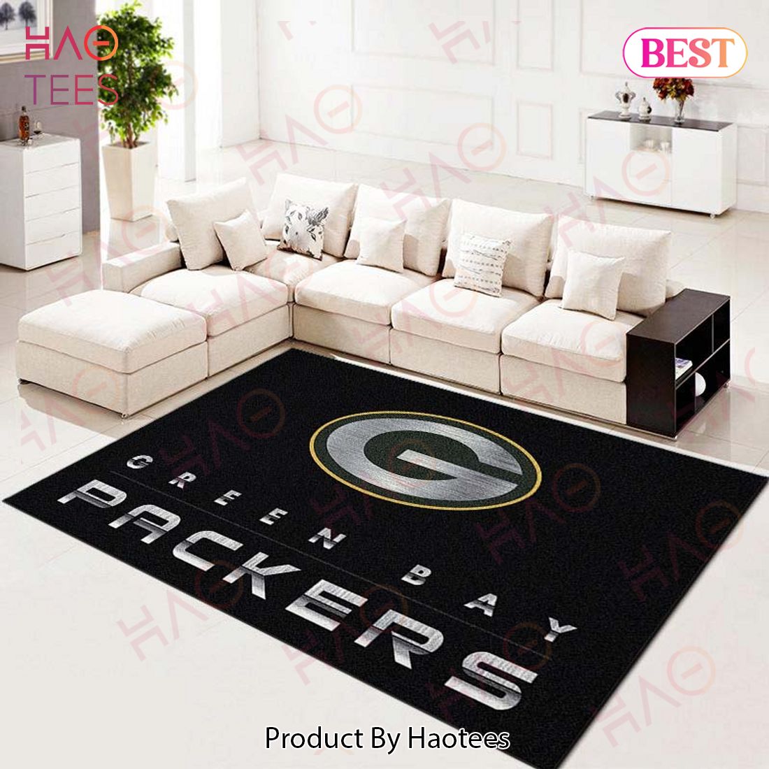 Green Bay Packers Football Team Nfl Chrome Living Room Carpet Kitchen Area Rugs