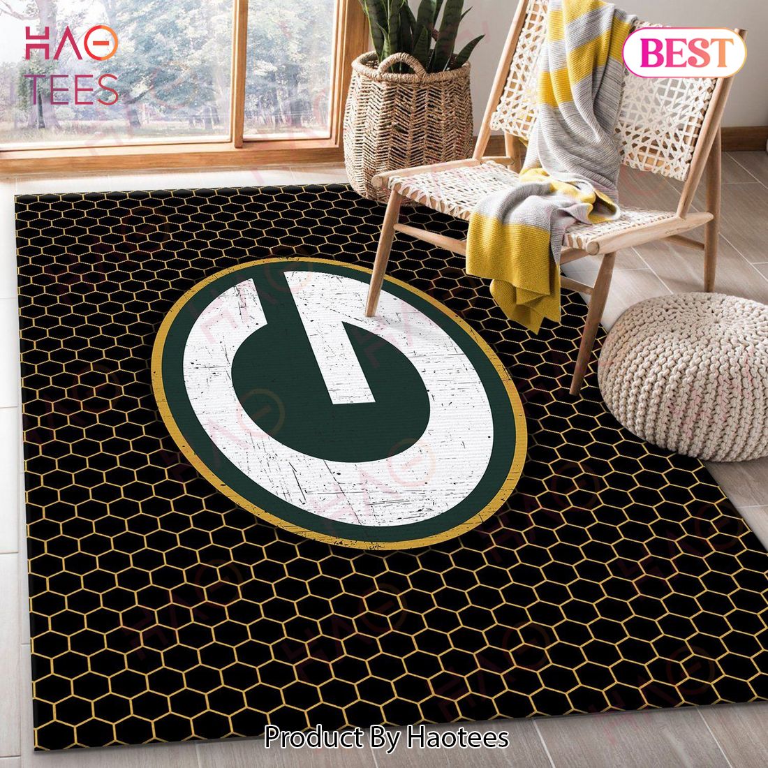Green Bay Packers Nfl Area Rugs Carpet Mat Kitchen Rugs Floor Decor