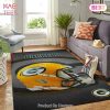 Green Bay Packers Nfl Team Logo Grey Area Rugs Wooden Style Living Room Carpet Sports Rug Regtangle Carpet Floor Decor Home Decor
