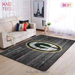 Green Bay Packers Nfl Team Logo Grey Area Rugs Wooden Style Living Room Carpet Sports Rug Regtangle Carpet Floor Decor Home Decor