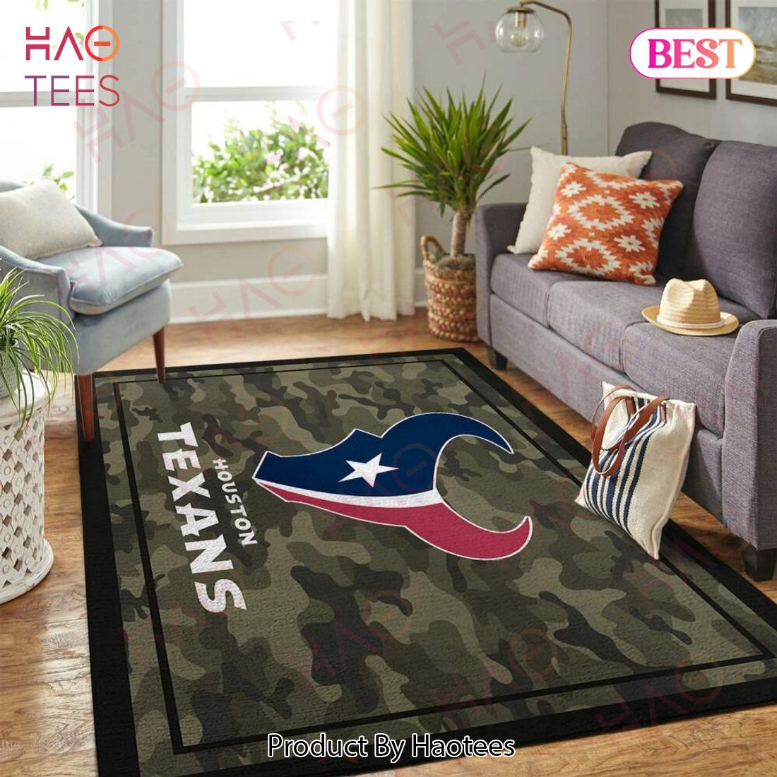 Houston Texans Nfl Area Rugs Camo Style Living Room Carpet Team Logo Home Rug Regtangle Carpet Floor Decor Home Decor