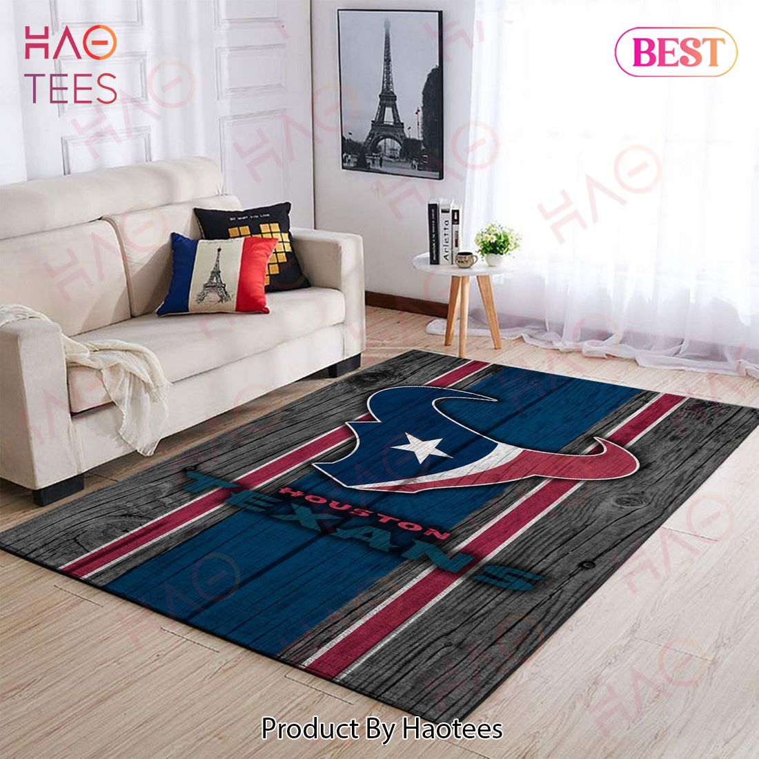 Houston Texans Nfl Area Rugs Football Living Room Carpet Team Logo Wooden Style Home Rug Regtangle Carpet Floor Decor Home Decor