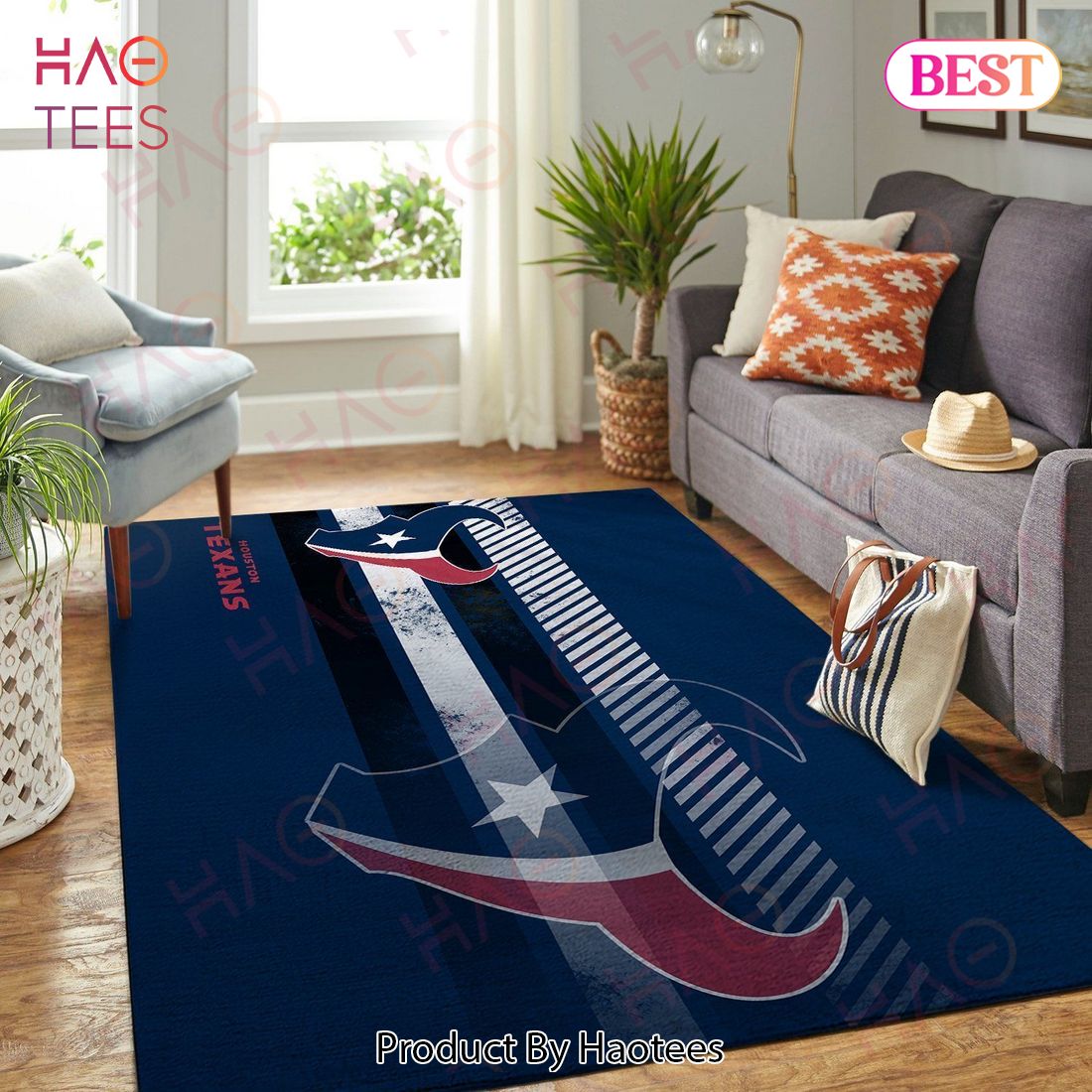 Houston Texans Nfl Area Rugs Living Room Carpet Team Logo Sports Rug Regtangle Carpet Floor Decor Home Decor