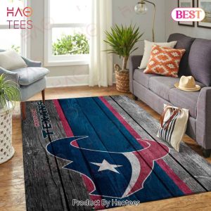 Houston Texans Nfl Team Logo Area Rugs Wooden Style Living Room Carpet Sports Rug Regtangle Carpet Floor Decor Home Decor