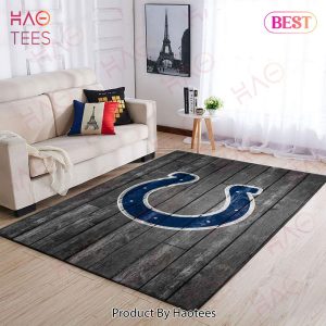Indianapolis Colts Nfl Area Rugs Football Living Room Carpet Team Logo Wooden Home Rug Regtangle Carpet Floor Decor Home Decor