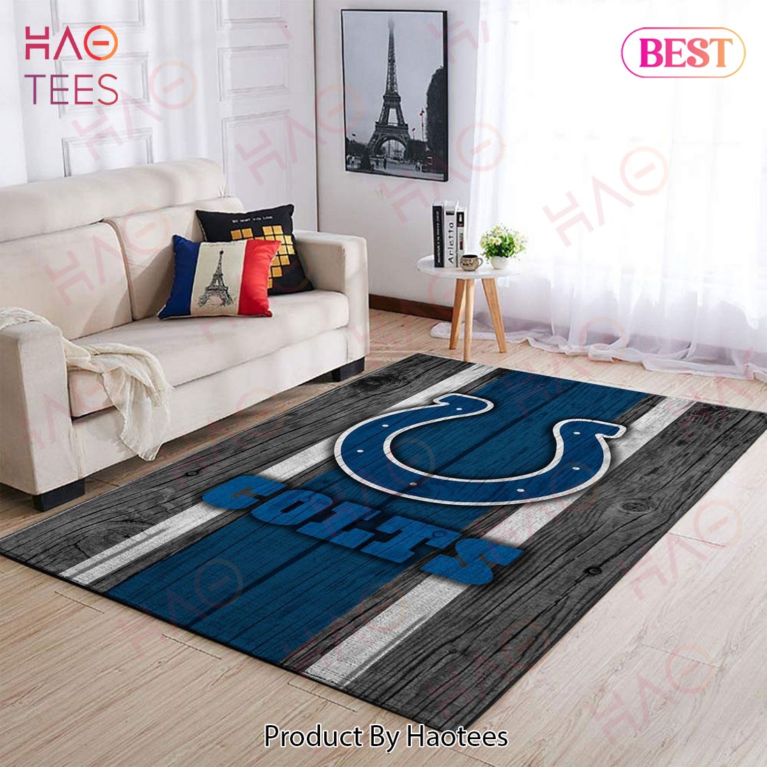 Indianapolis Colts Nfl Area Rugs Football Living Room Carpet Team Logo Wooden Style Home Rug Regtangle Carpet Floor Decor Home Decor