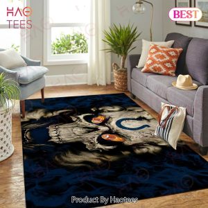 Indianapolis Colts Nfl Area Rugs Team Logo Skull Style Living Room Carpet Sports Rug Regtangle Carpet Floor Decor Home Decor