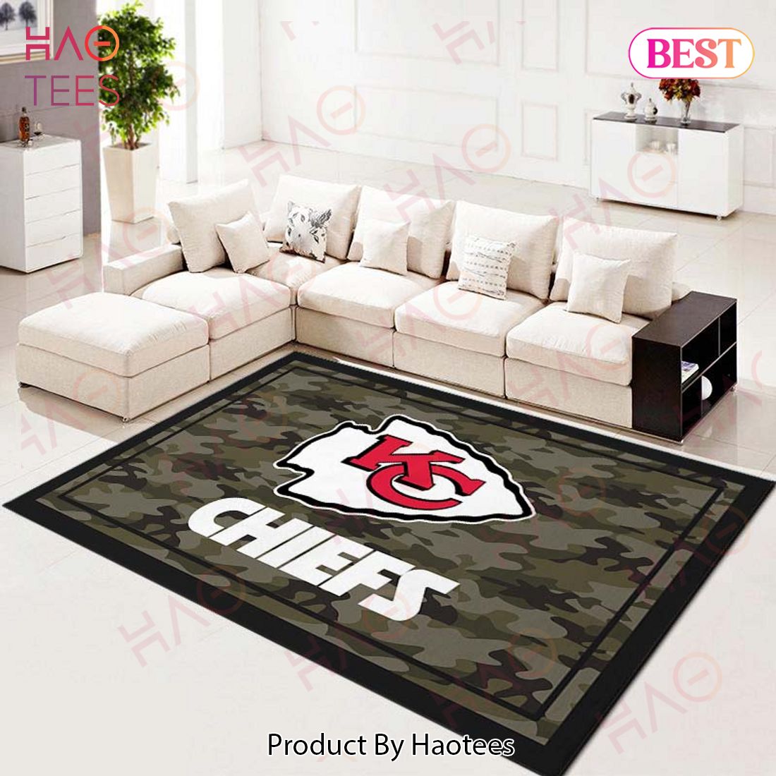 Kansas City Chiefs Football Team Nfl Camo Living Room Carpet Kitchen Area Rugs