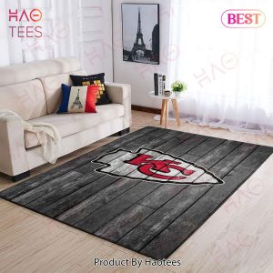Kansas City Chiefs Nfl Area Rugs Football Living Room Carpet Team Logo Wooden Home Rug Regtangle Carpet Floor Decor Home Decor