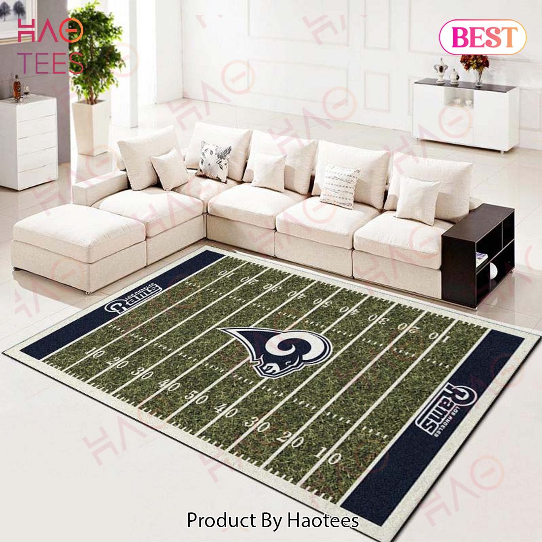 Los Angeles Rams Football Team Nfl Field Living Room Carpet Kitchen Area Rugs
