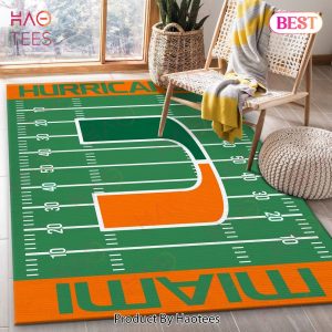 Miami Hurricanes NFL Area Rugs Carpet Mat Kitchen Rugs Floor Decor